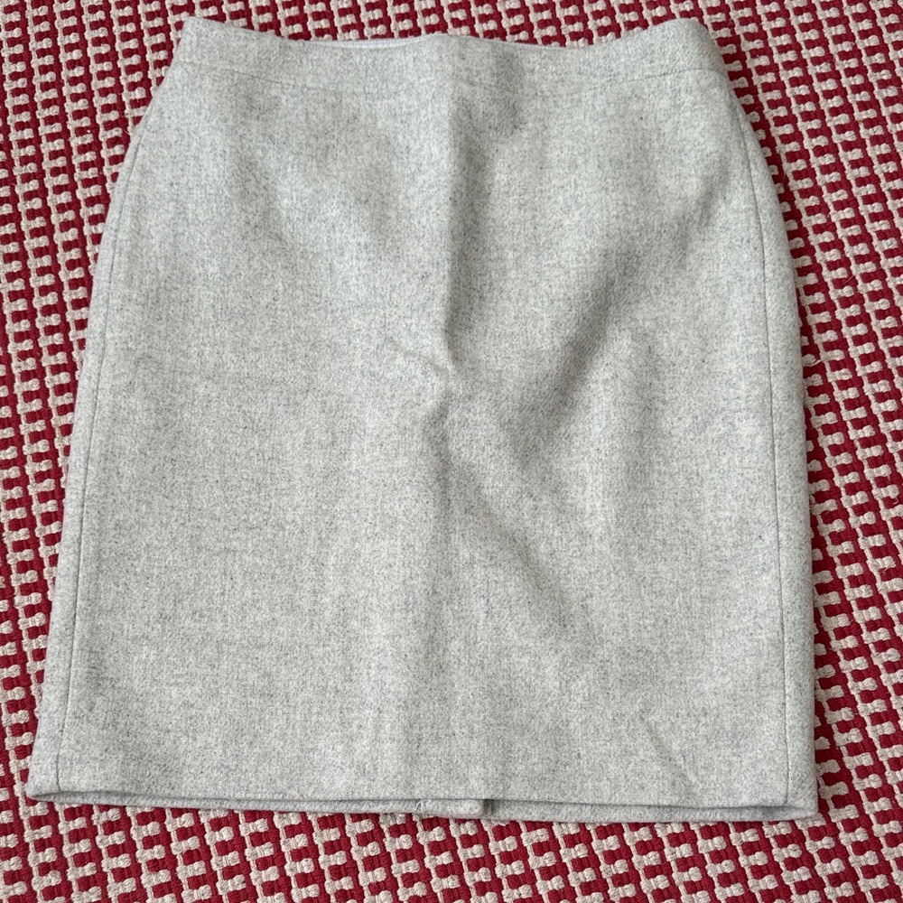 J. Crew Light Gray Pencil Skirt